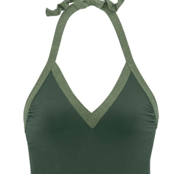 Venus Lascana Olive Halter bodysuit (10) - Picture 2 of 9